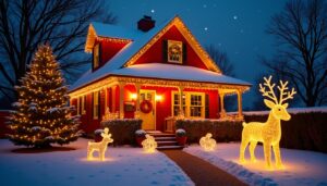Décoration de Noël : astuces pour sublimer l’extérieur de votre maison avec des éclairages féeriques