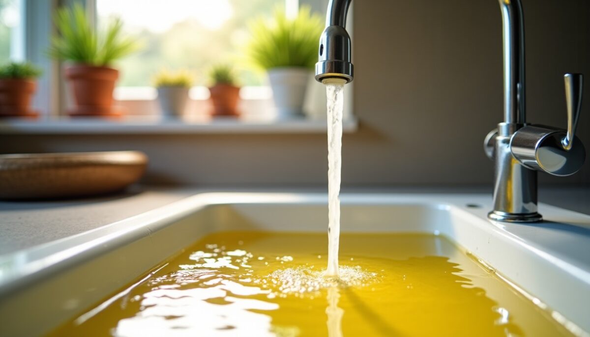 Pourquoi l'eau chaude de votre robinet devient-elle jaune ? Explications et solutions