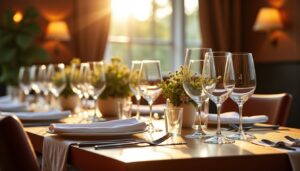 Comment agencer les verres sur une table selon le type de vin servi ?