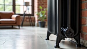 Pied de radiateur en fonte au design industriel : fusion parfaite entre sécurité et esthétique