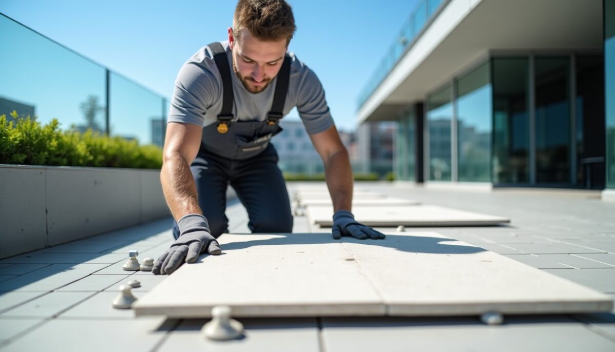 Quel est le coût réel au m² d'un carrelage sur plot posé par un professionnel ?