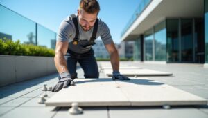 Quel est le coût réel au m² d'un carrelage sur plot posé par un professionnel ?