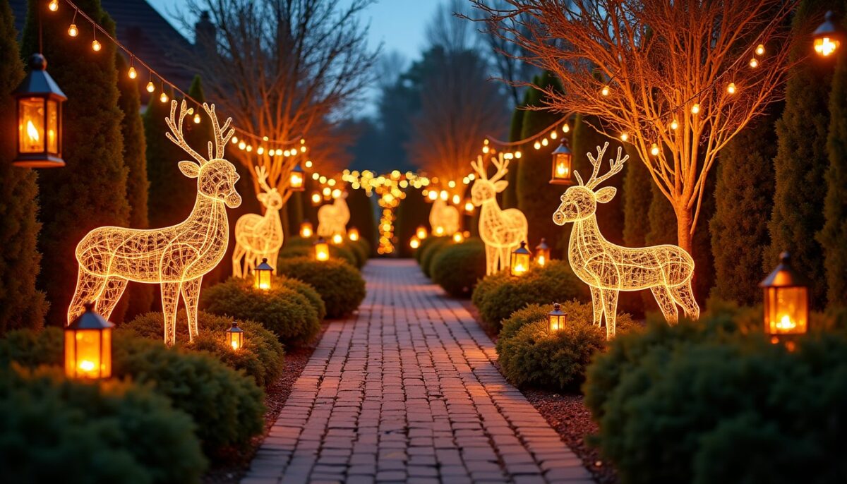 Décorations de Noël XXL pour jardin : créez un parcours lumineux enchanteur en plein air