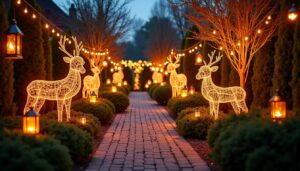 Décorations de Noël XXL pour jardin : créez un parcours lumineux enchanteur en plein air