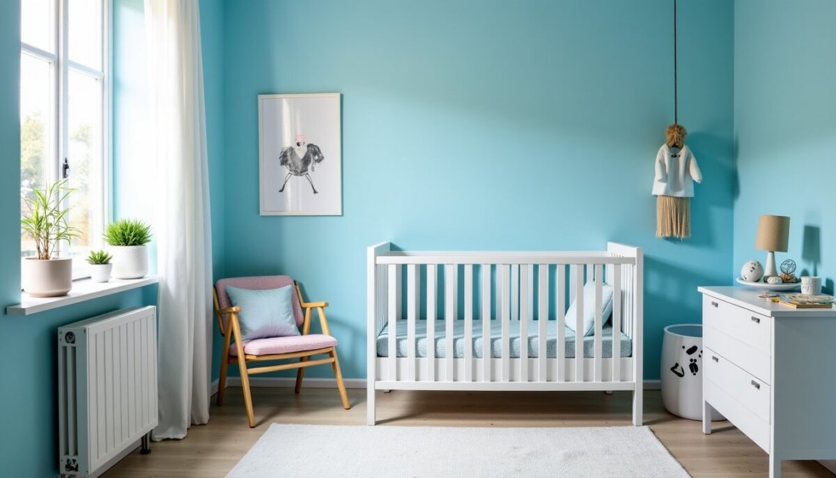 Chambre de bébé garçon : des couleurs douces qui réinventent le bleu traditionnel